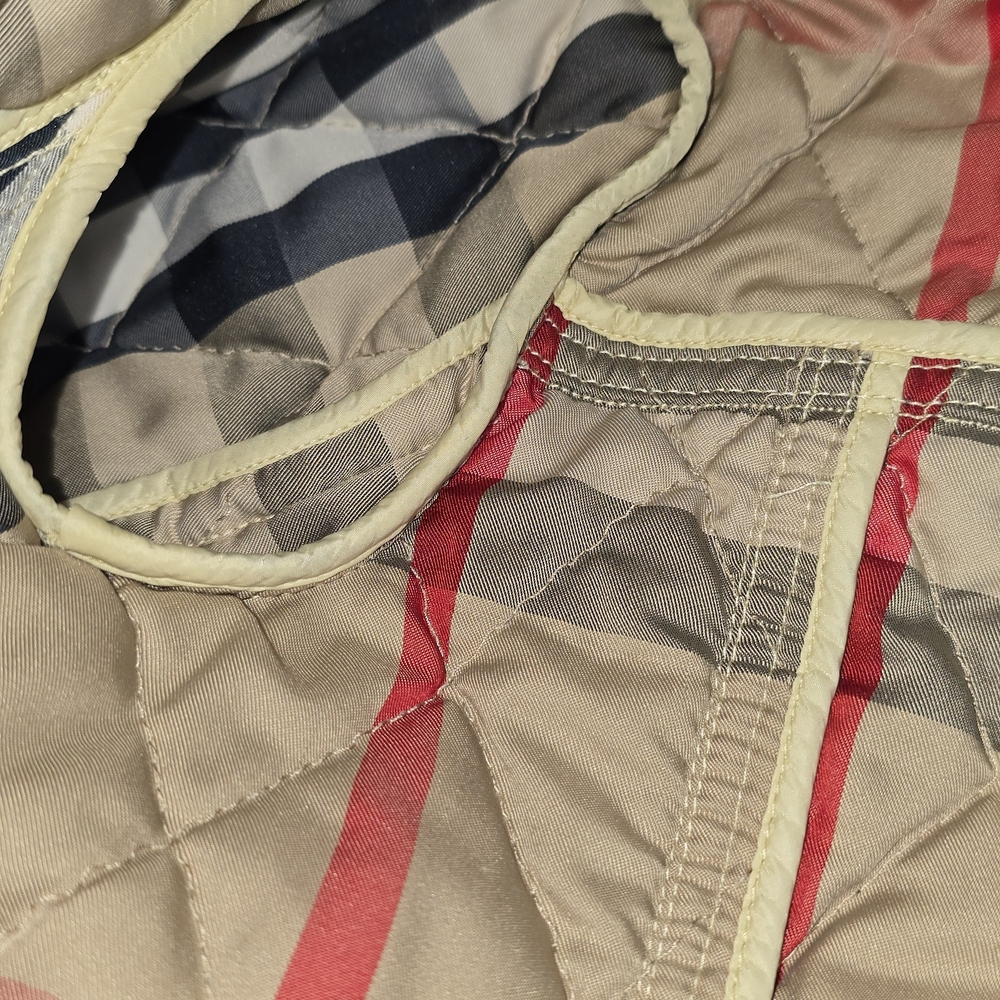 Burberry Children Diamond Quilted Jacket Nova Check Lined 100 / 56 Size - Picture 8 of 16